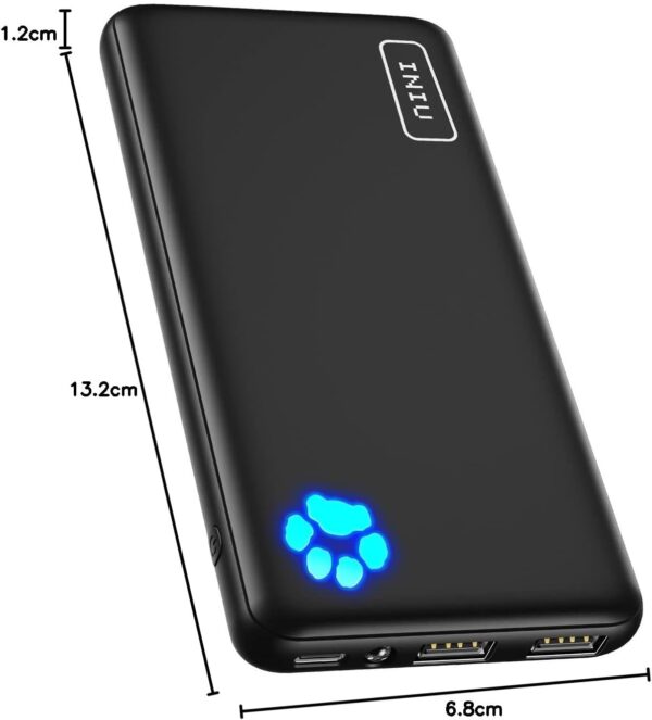 INIU Power Bank, USB C in&out Slimmest 10000mAh Portable Charger, Triple 3A High-Speed Charge External Battery Pack, Flashlight Phone Charger for iPhone 16 15 14 13 12 11 X Samsung S22 S21 Google iPad - Image 10
