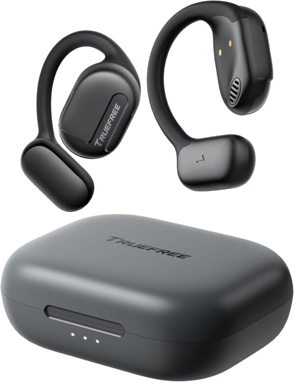 TRUEFREE O1 Open Ear Headphones Bluetooth V5.3, Air Conduction Tech for Sports, Wireless Earbuds with Ear Hooks, 4 Mics Clear Calls 16.2mm Enhanced Bass Driver, 54Hrs Playtime, for Workout App Control - Image 2
