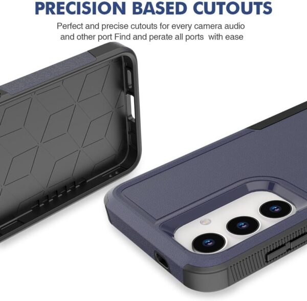 for Samsung Galaxy S24 Case: Dual Layer Protective Heavy Duty Cell Phone Cover Shockproof Rugged with Screen Protector - Military Protection Bumper Tough - Samsung Galaxy S24 2024, Blue - Image 7