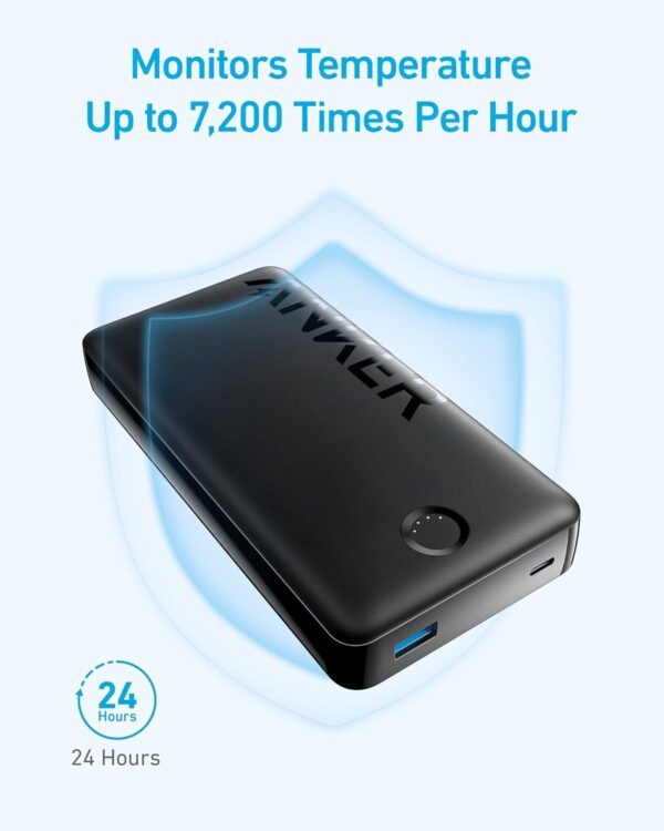 Anker Power Bank, 325 Portable Charger (PowerCore 20K II), 20,000mAh Battery Pack with 2-Port, 15W High-Speed Charging for iPhone, Samsung Galaxy, and More - Image 6