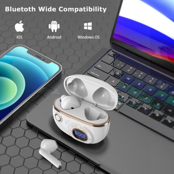 Rescien 2024 Upgrade Wireless Earbuds Bluetooth Earphones with 5.4 Bluetooth ENC Noise Cancelling Earphone - Image 4