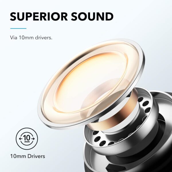 Anker Soundcore Life P3i Hybrid Active Noise Cancelling Bluetooth Earphones, 4 Mics Wireless Earbuds, AI-Enhanced Calls, 10mm Drivers, App, Custom EQ, 36H Playtime, Fast Charging, Bluetooth 5.2 - Image 6