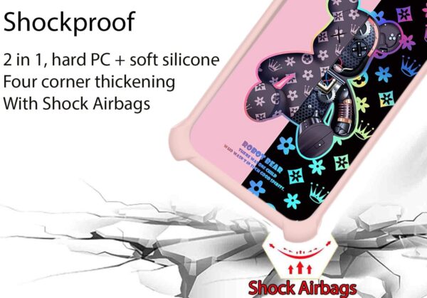 jioeuinly Cloud Mobile Stratus C7 Case Compatible with Cloud Mobile Stratus C7 Phone Case Cover [with Tempered Glass Screen Protector][Hard PC + Soft Silicone][Colorful Reflect Light] IMDF-JXX - Image 3