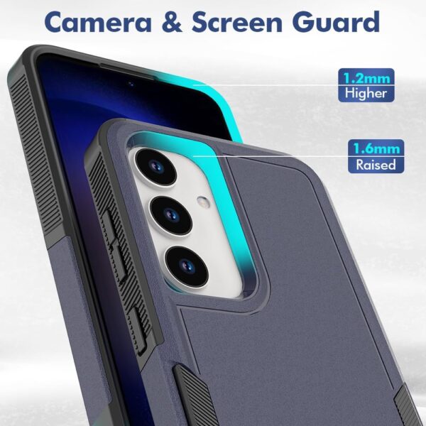 for Samsung Galaxy S24 Case: Dual Layer Protective Heavy Duty Cell Phone Cover Shockproof Rugged with Screen Protector - Military Protection Bumper Tough - Samsung Galaxy S24 2024, Blue - Image 6