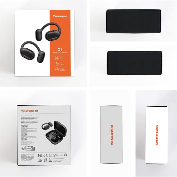TRUEFREE O1 Open Ear Headphones Bluetooth V5.3, Air Conduction Tech for Sports, Wireless Earbuds with Ear Hooks, 4 Mics Clear Calls 16.2mm Enhanced Bass Driver, 54Hrs Playtime, for Workout App Control - Image 10