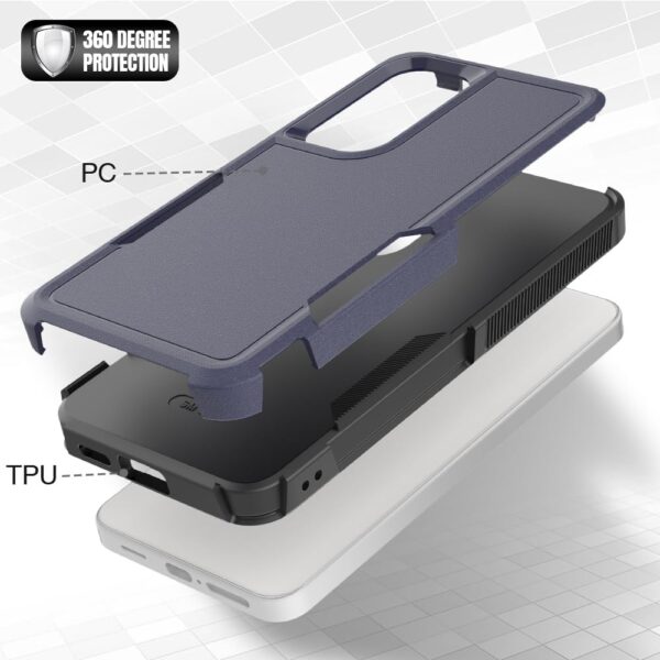 for Samsung Galaxy S24 Case: Dual Layer Protective Heavy Duty Cell Phone Cover Shockproof Rugged with Screen Protector - Military Protection Bumper Tough - Samsung Galaxy S24 2024, Blue - Image 5