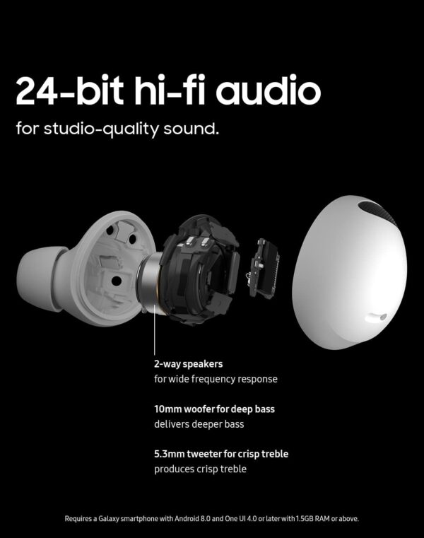 SAMSUNG Galaxy Buds 2 Pro True Wireless Bluetooth Earbuds w/Noise Cancelling, Hi-Fi Sound, 360 Audio, Comfort Ear Fit, HD Voice, Conversation Mode, IPX7 Water Resistant, US Version, Graphite - Image 6
