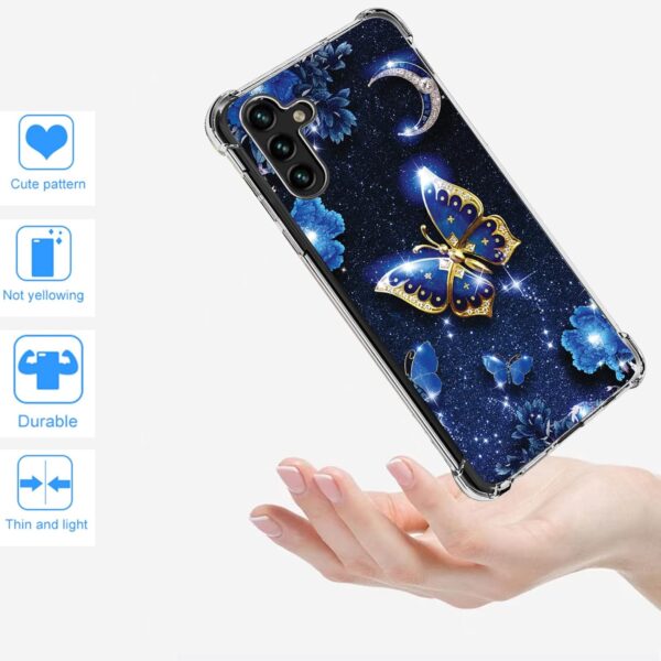 for Galaxy A13 5G Case,TPU Soft Rubber Four Corners Reinforced Anti-Fall Mobile Phone case Cover for Samsung Galaxy A13 5G (Butterfly) - Image 3