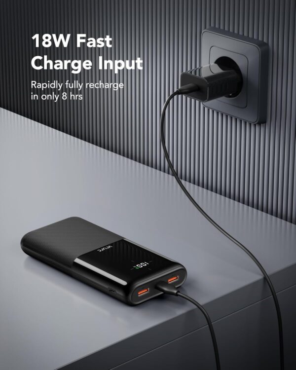 VRURC Power Bank 20000mAh 20W Fast Charging PD 18W QC 3.0 USB C Battery Pack Portable Charger with 3 Outputs & 2 Inputs Compatible with iPhone/Samsung/iPad/Android Smartphone/Tablet - Image 5