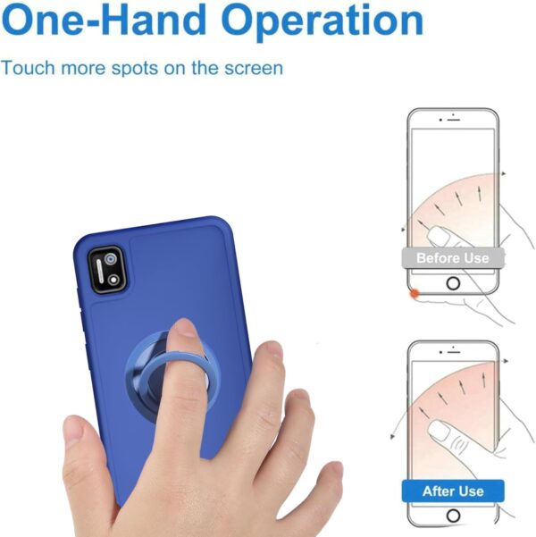 jioeuinly Cloud Stratus C7 Case Compatible with Cloud Mobile Stratus C7 Phone Case Cover [with Tempered Glass Screen Protector][Speaker Transfer Design] Blue - Image 8