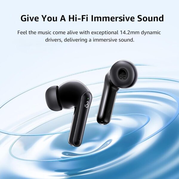 YELKUTT Earbuds Headphones Wireless, Earphones with HiFi Stereo Deep Bass, Bluetooth 5.3 Earphones with 6 ENC Noise Cancelling Mic, 50H Playtime, Dual LED Display, IPX8 Waterproof - Image 4