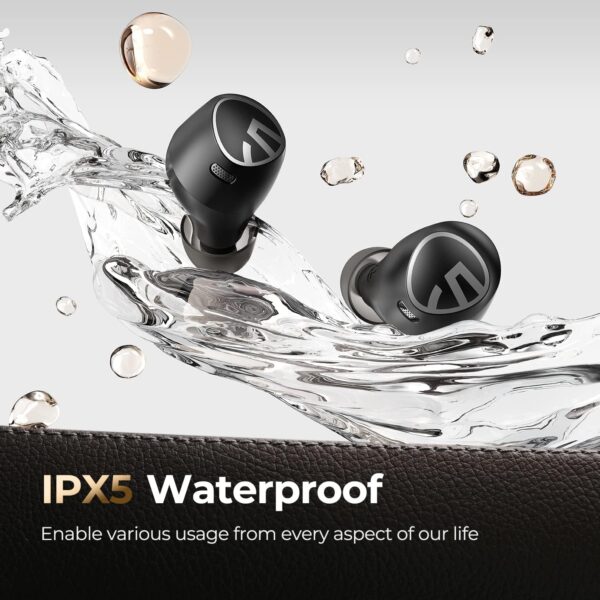 SoundPEATS Free2 classic Wireless Earbuds Bluetooth Headphones with 30Hrs Playtime in-Ear Wireless Earphones, Built-in Mic for Clear Calls, Touch Control, Single/Twin Mode, Stereo Sound - Image 5