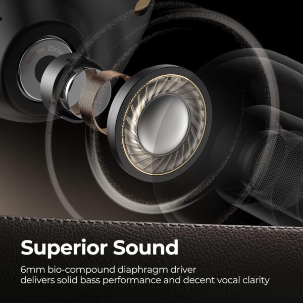 SoundPEATS Free2 classic Wireless Earbuds Bluetooth Headphones with 30Hrs Playtime in-Ear Wireless Earphones, Built-in Mic for Clear Calls, Touch Control, Single/Twin Mode, Stereo Sound - Image 6
