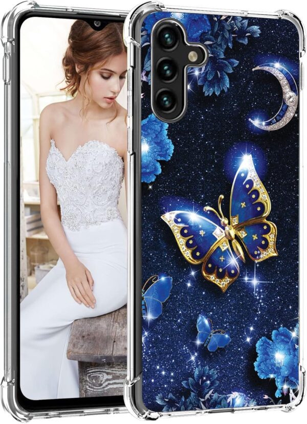 for Galaxy A13 5G Case,TPU Soft Rubber Four Corners Reinforced Anti-Fall Mobile Phone case Cover for Samsung Galaxy A13 5G (Butterfly) - Image 2