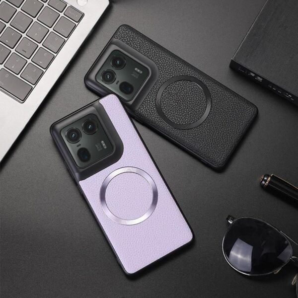 Gruattreay Magnetic PU Leather Cover Compatible with Motorola Edge 50 Ultra 5G Camera Proteciton Back Case For Moto Edge 50 Ultra (Black) - Image 7