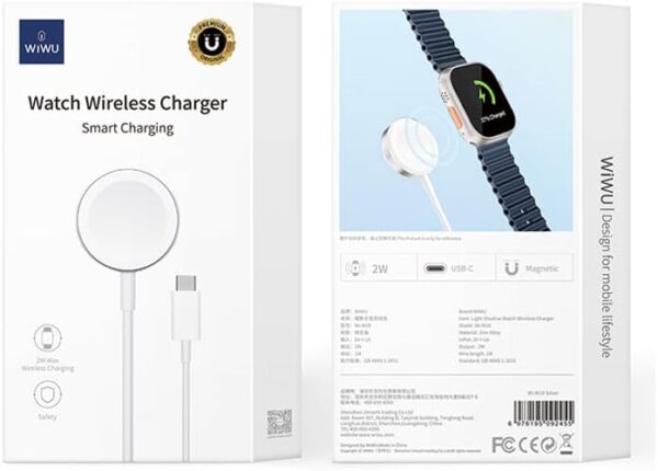 WIWU Wi-M18 Watch Wireless Charger - Silver - Image 8