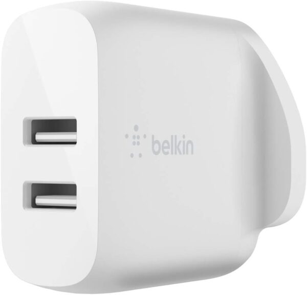 Belkin Boost Charge Dual USB-A Wall Charger 24 W + USB-A to USB-C Cable (USB Wall Charger for Samsung, Pixel, iPad Pro, More) - Image 3