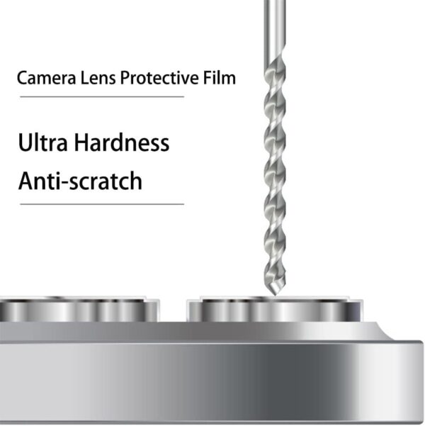 QINOUK Camera Protection Film for Motorola Razr 50 Ultra, [2 Pieces] Aluminum Alloy Ring, HD Cover for Camera Lens, [Anti-Scratch] for Motorola Razr 50 Ultra-Black - Image 6
