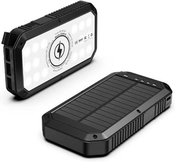 CRONY ES981S-Business Power Bank 20000mAh Solar power bank with LED camping light - Image 2