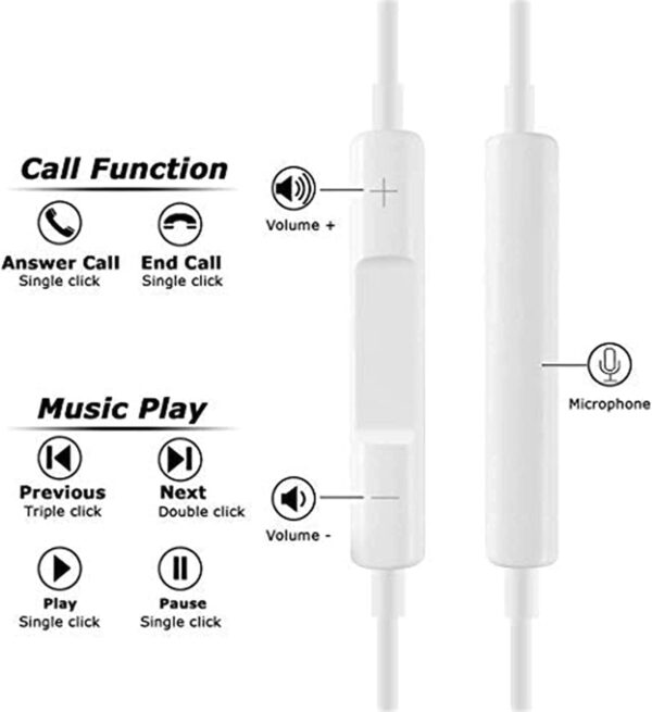 VEN-DENS For Honor 100/100 Pro/200/200 Pro/200 Lite/Honor 90/90 Smart/90 Lite Earphones Headphones In Ear Type C Earphones with Mic & Volume Control Hi-Fi Stereo Wired Earbuds Deep Bass Lightweight - Image 7