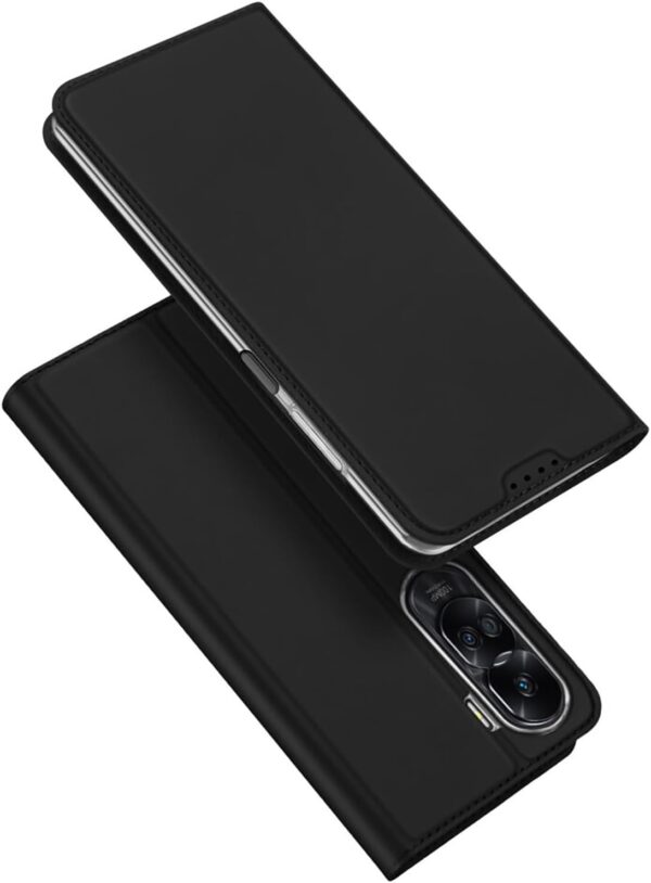 OIATROE Case for Honor 90 Lite/X50i, Skin Touch Series，PU Leather Wallet case Stand Cover,Magnetic Closure,Leather Flip Cover Wallet for Honor 90 Lite/X50i -Black - Image 2
