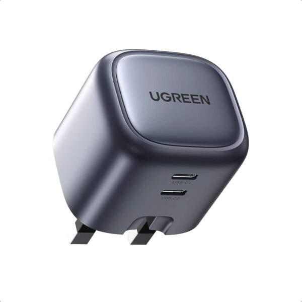 UGREEN Nexode 45W Charger GaN Dual USB Charger Type C Foldable 45W Fast MacBook Air Charger, Samsung Charger USB C Power Adapter for Samsung S24 Ultra 25W, iPhone 15 Pro Max, MacBook Air, iPad, etc - Image 2