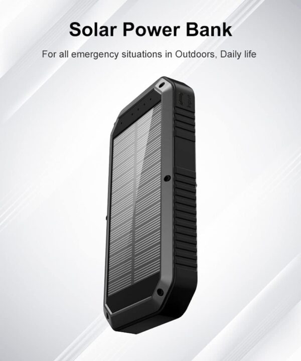 CRONY ES981S-Business Power Bank 20000mAh Solar power bank with LED camping light - Image 5