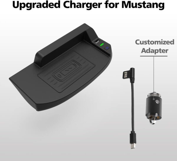 COTAZA Wireless Charger for Ford Mustang 2023 2022 2021 2020 2019 2018 2017 2016 2015, Chaging Mat/Pad for Ford Mustang S550 Accessories - Image 6