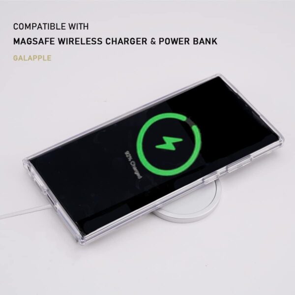 GALAPPLE Magnetic Clear Case for Samsung Galaxy S22 Ultra, Slim Bumper Compatible with Magsafe Card Wallet& Wireless Chager, Screen & Camera Protection Shockproof Galaxy S22 Ultra Case - Image 4