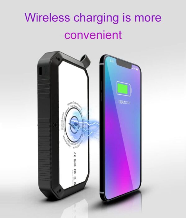 CRONY ES981S-Business Power Bank 20000mAh Solar power bank with LED camping light - Image 4