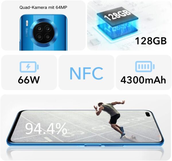 HONOR 50 Lite - Smartphone 128GB, 6GB RAM, Dual Sim, Deep Sea Blue - Image 11
