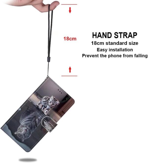 Miagon Full Body Case for Honor 90 Lite,Colorful Pattern Design PU Leather Flip Wallet Case Cover with Magnetic Closure Stand Card Slot,Cat Tiger - Image 3