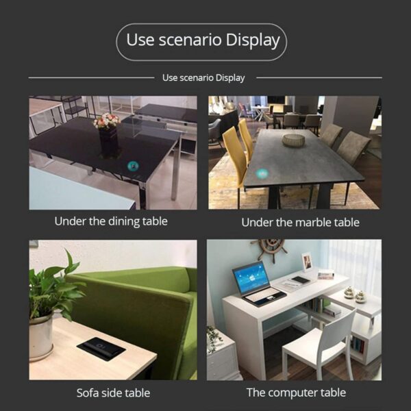 TERRIFI Invisible Wireless Charger, Under Desk Wireless Charger, 10W Furniture Wireless Charging Board, 20Mm Long -Distance Wireless Mobile Phone Charger, Suitable for iPhone, for Galaxy and for QI - Image 7
