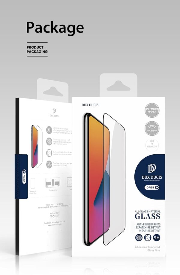 DUX DUCIS 9D Tempered Glass Screen Protector, Designed for Honor 90 Lite/X50i, Medium Alumina Glass Film Full Glue HD Clear Phone Screen Protector - Black (1-Pack) - Image 12