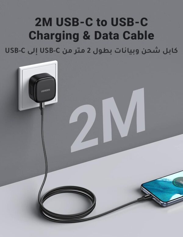 UGREEN 25W Fast Samsung Charger Cable 2M for Samsung Galaxy S24, S23, S22, S21, S20, Z Fold, Z Flip, Note 9/8/7, A32, A33, A53, A73, A70, USB C Super Fast Charger for iPad Pro/Air, Oneplus, Xiaomi,etc - Image 7