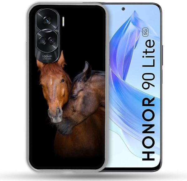 Cokitec Honor 90 Lite 5G Brown Animal Horse Reinforced Case Cover - Image 2