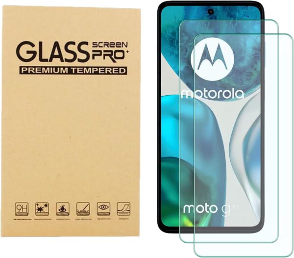 HYGMOCC Designed for Motorola MOTO G52 / MOTO G82 Tempered Glass Screen Protector, Anti-Scratch, Bubble-Free, 9H Hardness, Case Friendly (Pack of 2) - Image 2