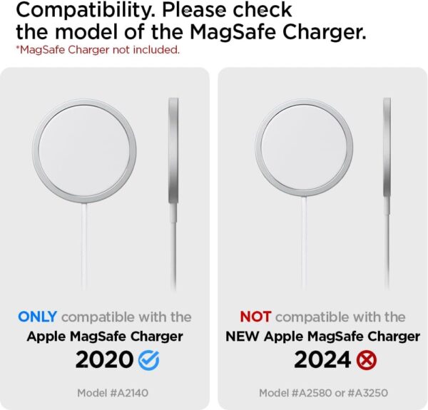 Spigen Mag Fit designed for MagSafe Charger Pad Case compatible with iPhone 13, iPhone 12 Models (Charger Not included) - Black - Image 3