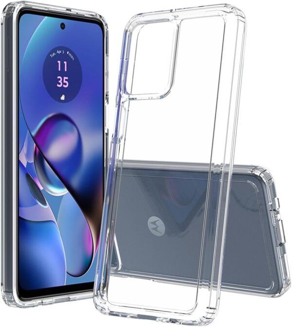 T Tersely Crystal Clear Case Cover for Motorola G54 2023, Hard Back Slim Shockproof Bumper, Non-Yellowing, Wireless Charging Compatible for Motorola G54 6.5 inch - Image 2
