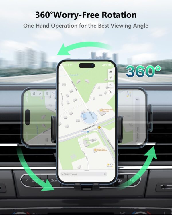 SooPii Dual Coils Wireless Car Charger,15W Fast Smart Alignment Wireless Charging Car Mount, Full Auto-Clamping Car Phone Holder Charger for lPhone 15/14/13 Pro,Galaxy Z Fold4/3/Flip4/3/S24/S23 - Image 10
