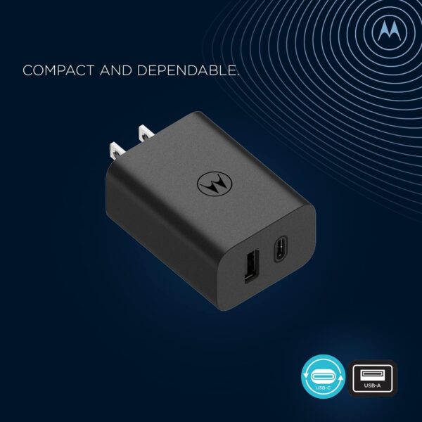 Motorola TurboPower Share 50W Charger- Dual Port USB-A and USB-C, Powerful USB-PD (Power Delivery) and QC3.0 outputs - Image 6