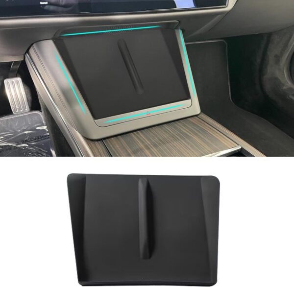 Yumzeco Compatible with 2021-2024 Tesla Model S Model X Wireless Charging Mat Silicone Mat,Model S Model X Center Console Charger Mat 2021 2022 2023 2024 Model S X Accessories - Image 2