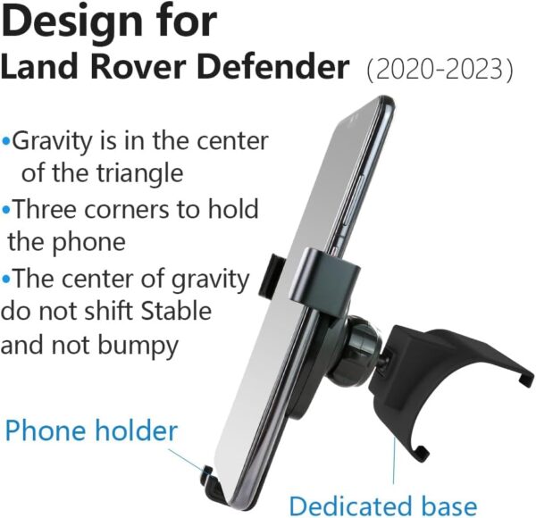 LUNQIN Car Phone Holder for Land Rover Defender 2020-2024 Auto Accessories Navigation Bracket Interior Decoration Mobile Cell Phone Mount case - Image 7
