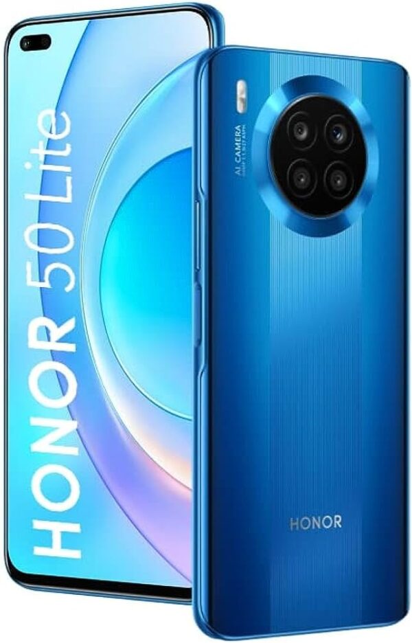 HONOR 50 Lite Mobile Phone, SIM-Free Unlocked Smartphone with 64MP Camera, 4300mAh Large Battery+66W Supercharge, 6.67” Full View Display, ８+128GB（Deep Sea Blue） - Image 2