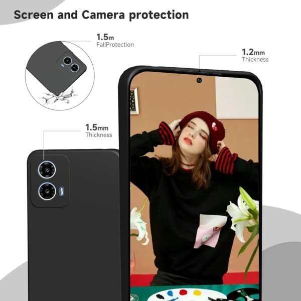 DESSEN Case for Motorola Moto G85 5G - Liquid Silicone Shockproof Protective Case Slim Soft TPU Bumper Shell with Scratch Resistant Microfiber Cloth Lining, Pink - Image 7