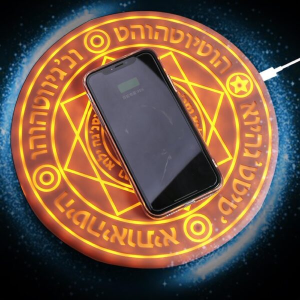 Beue Large Magic Array Wireless Charger, For Mobile Phones Cell of with Qi Certification, Mobile Power with Magic Effect, 10w,Gold - Image 7