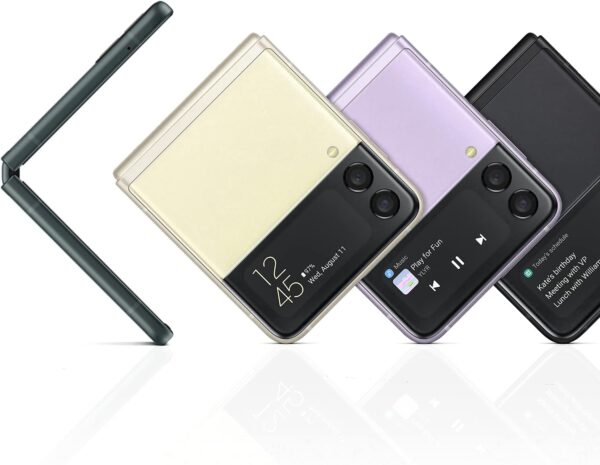 Samsung Galaxy Z Flip3 5G Single SIM and e SIM Smartphone 128GB Storage and 8GB RAM, Cream (UAE Version) - Image 3