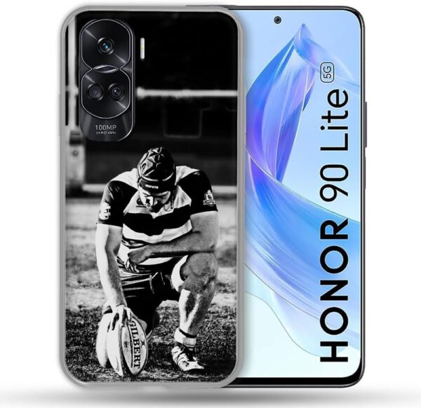 Cokitec Honor 90 Lite 5G Sport Rugby Reinforced Case Cover - Black/White - Image 2