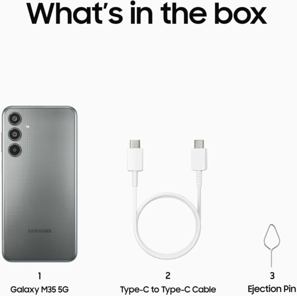Samsung Galaxy M35 5G (Thunder Grey,6GB RAM,128GB Storage)| Corning Gorilla Glass Victus+| AnTuTu Score 595K+ | Vapour Cooling Chamber | 6000mAh Battery | 120Hz Super AMOLED Display| Without Charger - Image 8