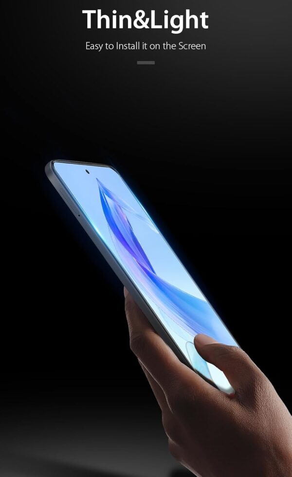 For Honor 90 Lite Screen Protector, Tempered Glass [Full Adhesive][Full Coverage] [Bubble-Free] [Anti Scratch] HD Clear High Responsive for Honor 90 Lite Black - Image 8